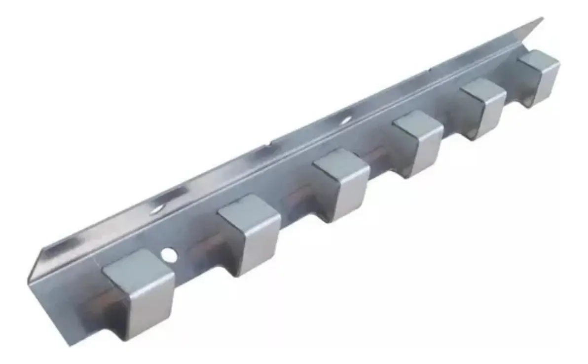 Trilho E-Celplast Aço Inox 1m + 3 Pendural Cortina Frigorífica