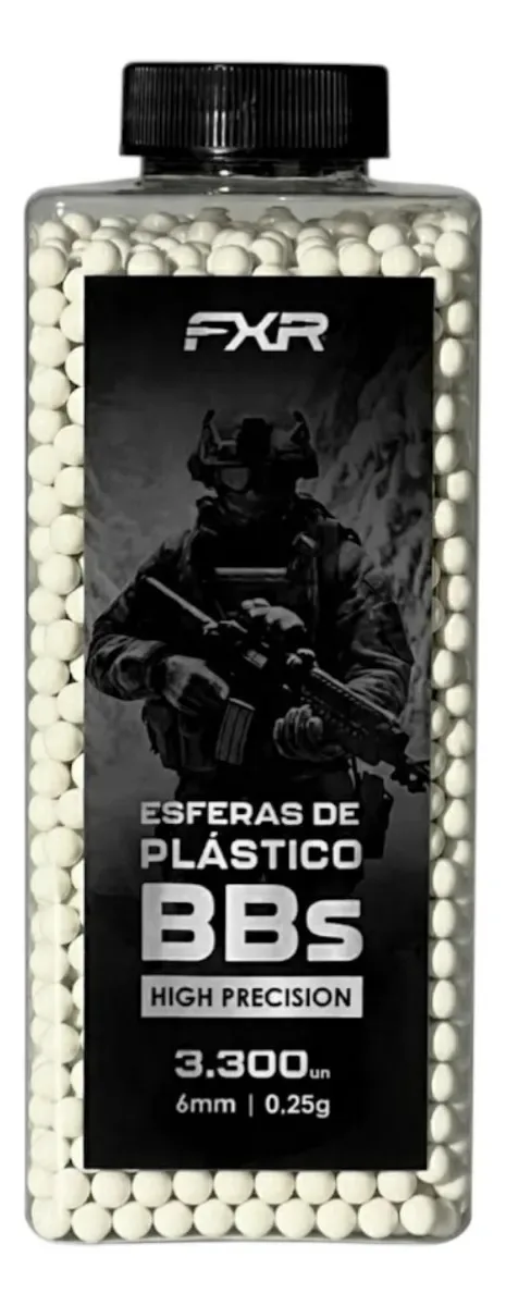 Esferas Bbs Airsoft 6mm 0,25g 3300un High Precision - Fxr