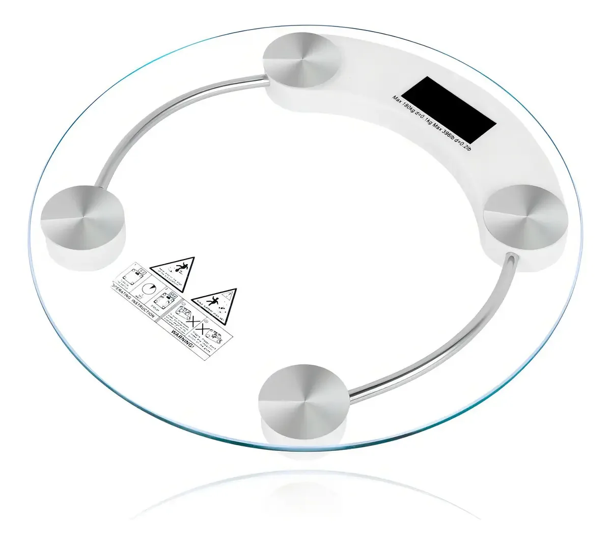 Balança Corporal Digital Vidro Peso Até 180kg Transparente Bateria Tipo 3v