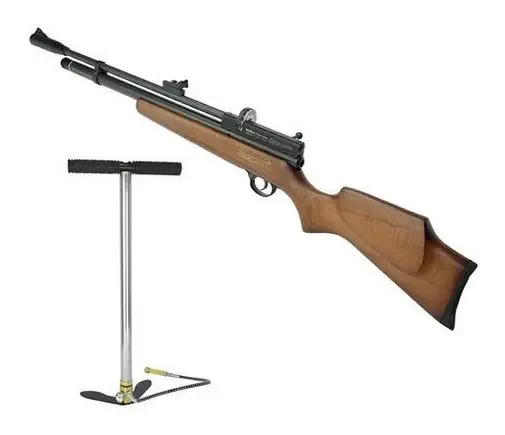 Carabina Pressão Pcp Beeman 1338 Madeira + Bomba Pneumática Calibre 5.5 Mm
