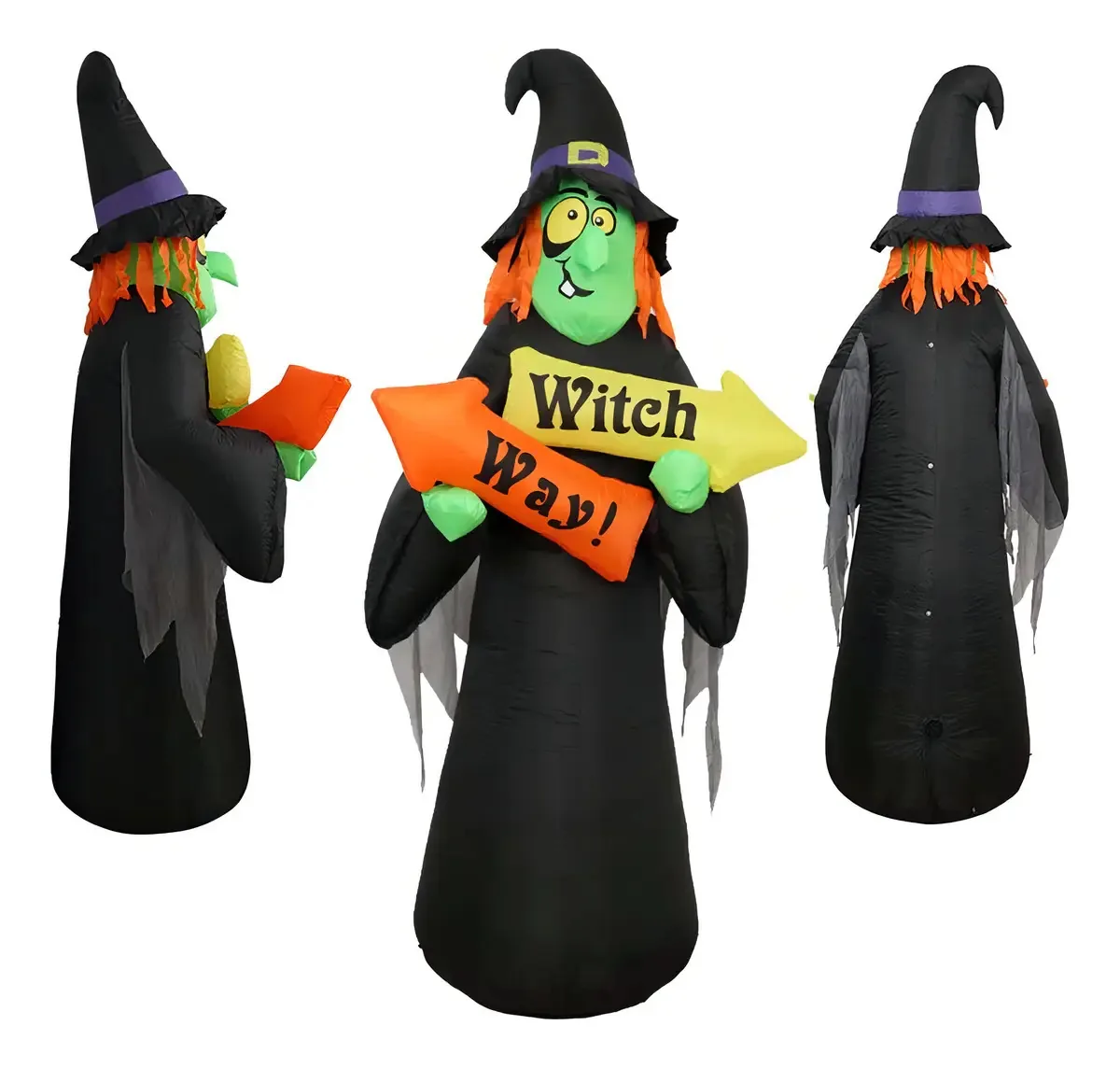 Bruxa Verde Divertida Witch/way Inflavel