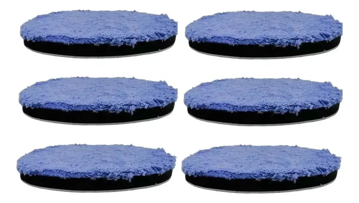 6x Boinas Polimento Microfibra Tam.7 Polegadas Super Brilho