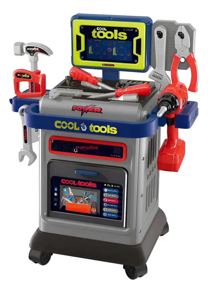 Bancada Carrinho de Ferramentas Infantil Top Tool Maxi Toys