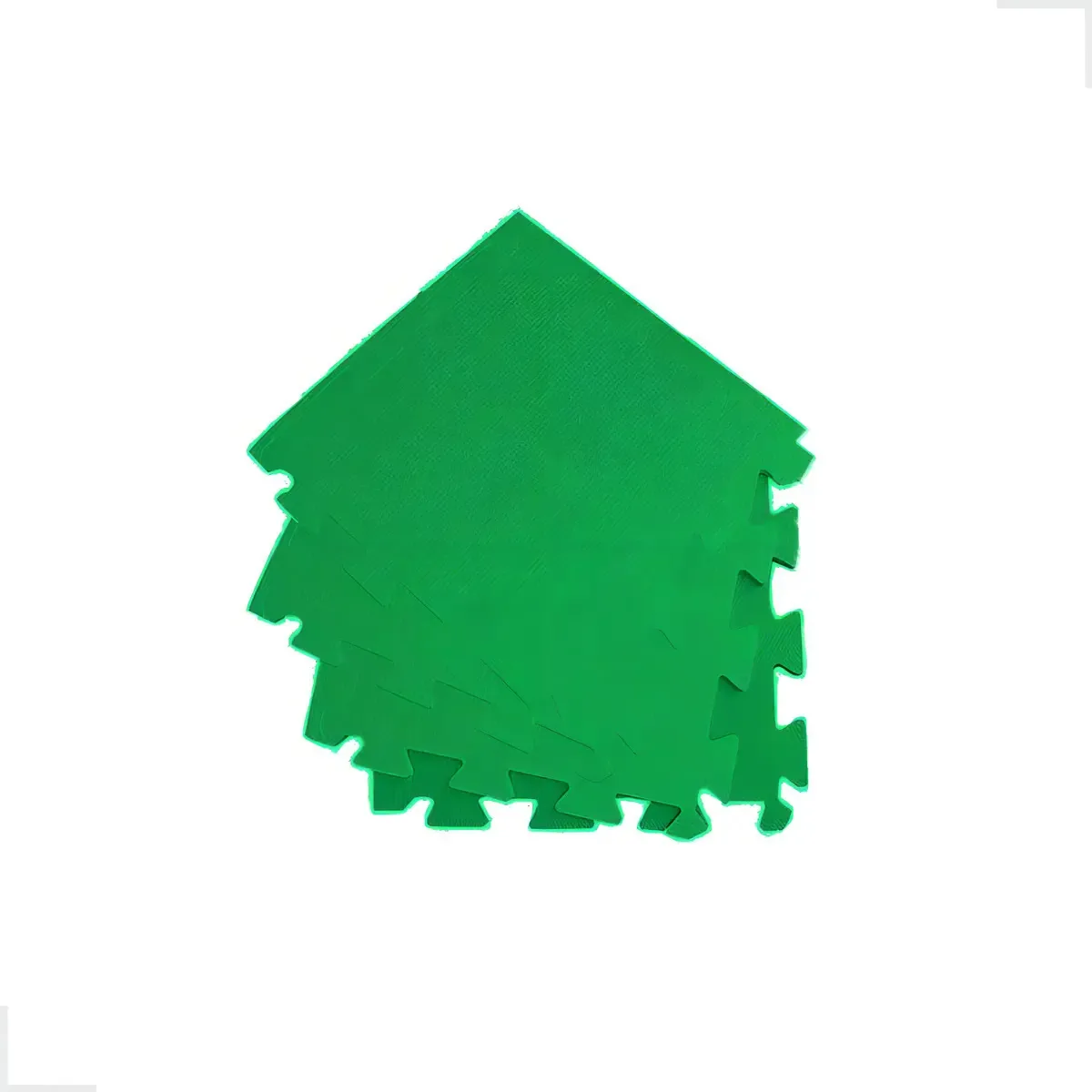 Kit Com 4 Placas Tapete Eva Grande Tatame 50x50 Infantil Cor Verde