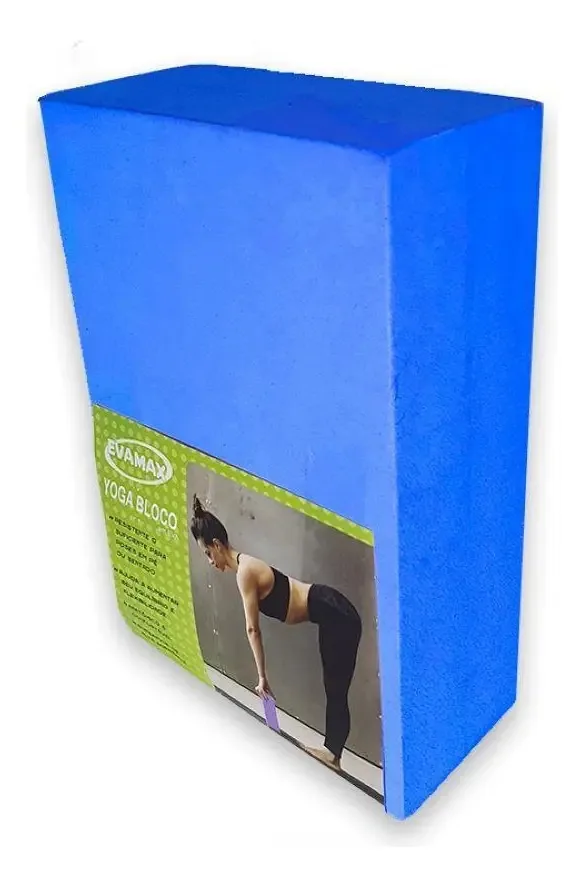 Bloco Yoga Exercícios Eva Max Equilíbrio Flexibilidade Azul