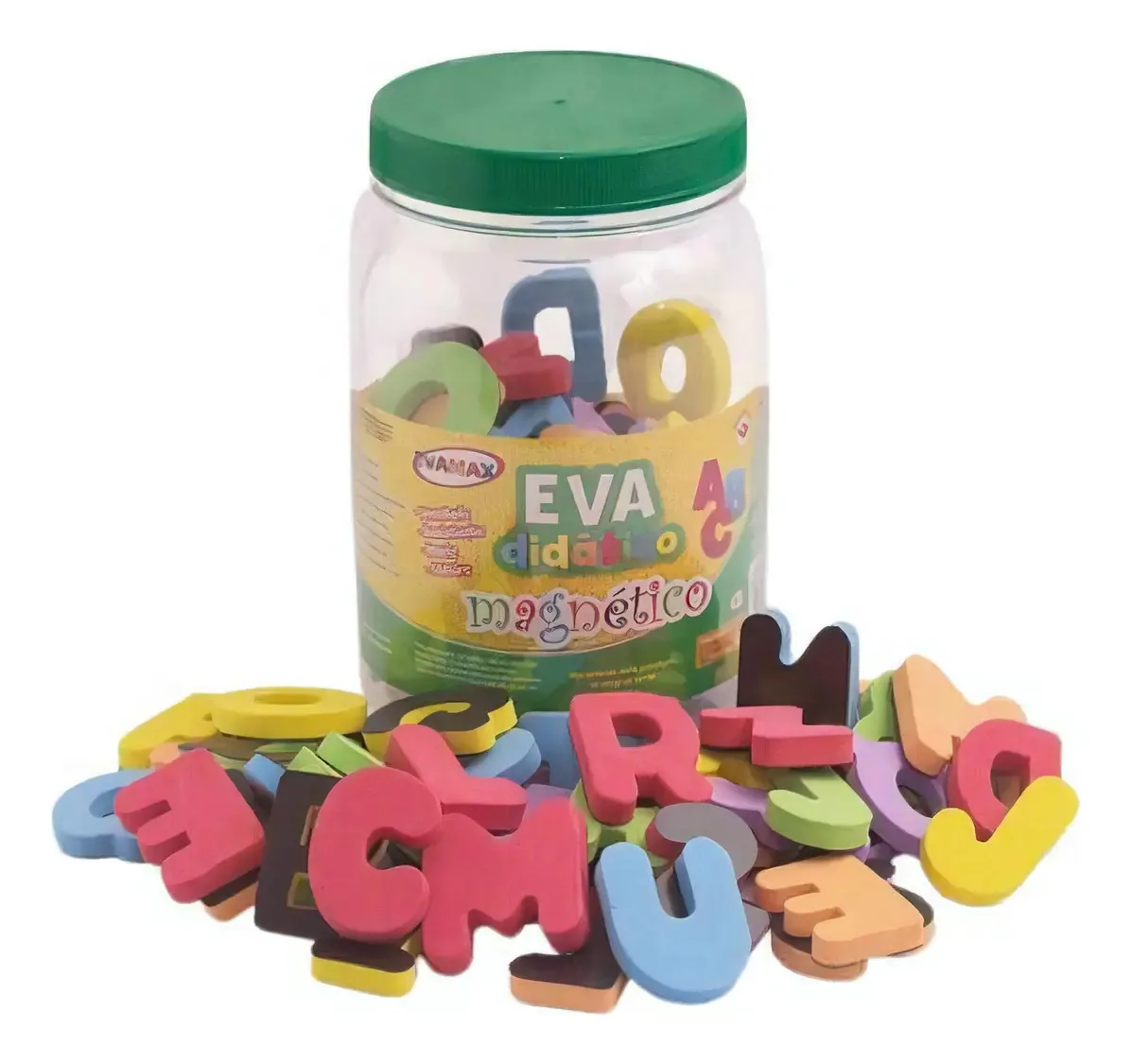 Letras Magnéticas Evamax EVA Didático ABC Vogais 93 Peças