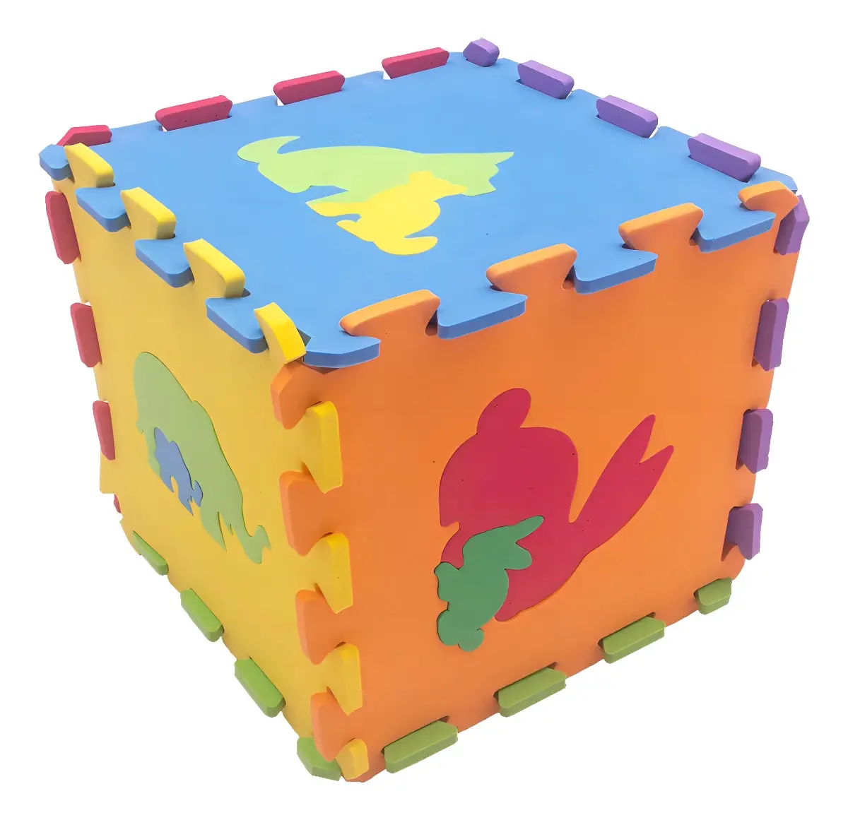 Tapete EVA Infantil Evamax 28x28cm Espessura 8mm Colorido 6 Peças