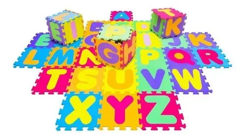 Tapete Infantil EVA Alfabeto Evamax 26 Peças 28x28cm Multicor 8mm