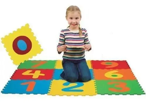 Tapete Eva Infantil Evamax 28x28cm 8mm 10 Peças Colorido
