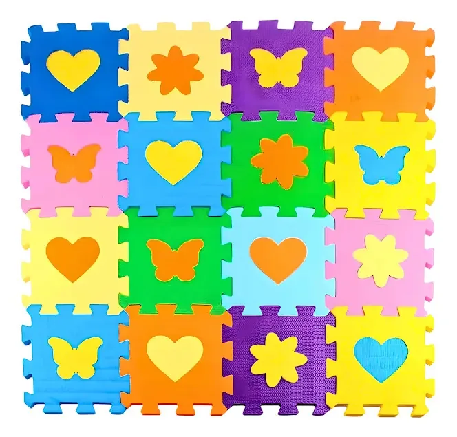 Tapete Eva Pedagogico Com 16 Peças 15 X 15 X 5mm Evamax Cor Colorido Tatame