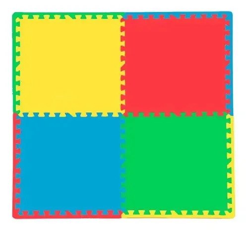 Tapete Tatame Eva Encaixe Evamax Colorido 52x52x8mm 4 Peças