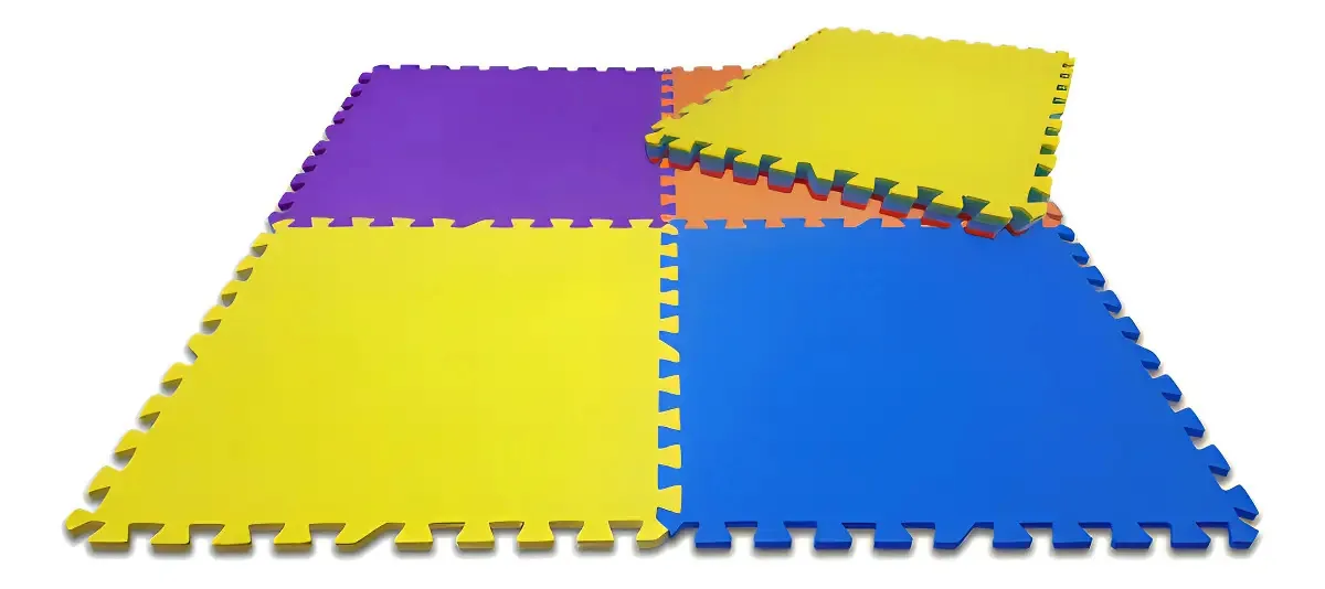Tatameeva Tapete Eva Colorido 9 Pçs 52x52cm Infantil 8mm Tatame Macio