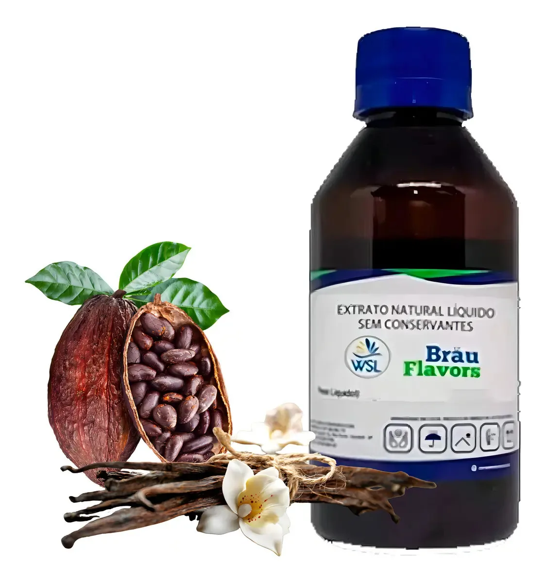 Extrato De Cacau Com Baunilha - Natural - Bräu Flavors - 50g