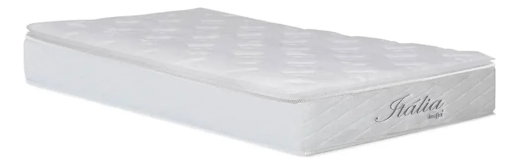 Colchão Para Cama Solteiro Itália Pillow Top E Molas Branco