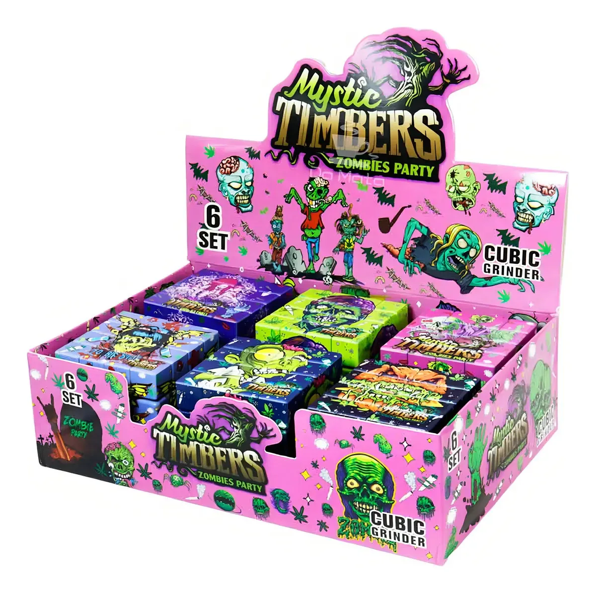 Caixa De Dichavador Cubo Mágico Zumbi 4 Partes