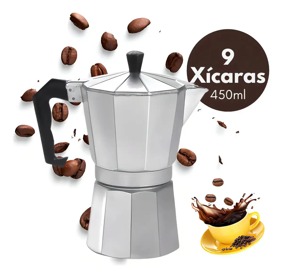 Cafeteira Italiana Em Alumínio Para 9 Cafés Super