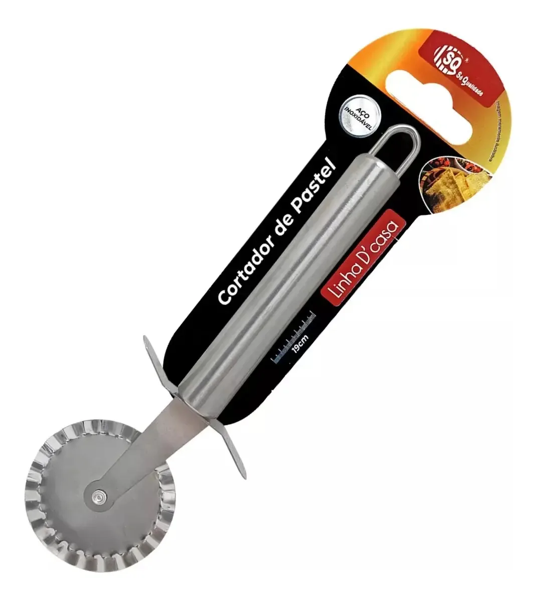 Corta e Fecha Pastel SQ Só Qualidade SQ4238 25cm 2 rodas Aço