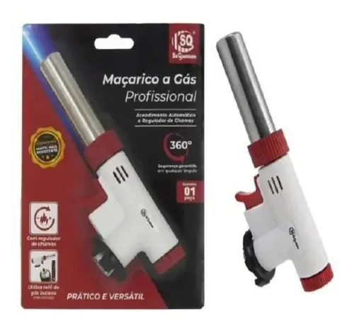 Maçarico Gás Automático Culinário SQ-4364 Chamas até 1300C