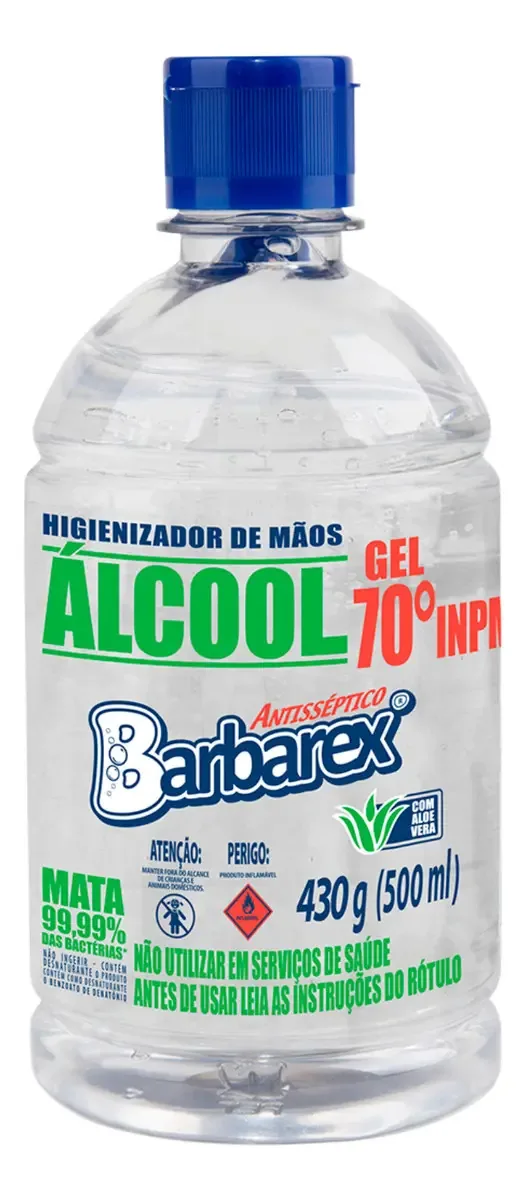 Alcool Barbarex 430g Aloe Vera 70 Inpm