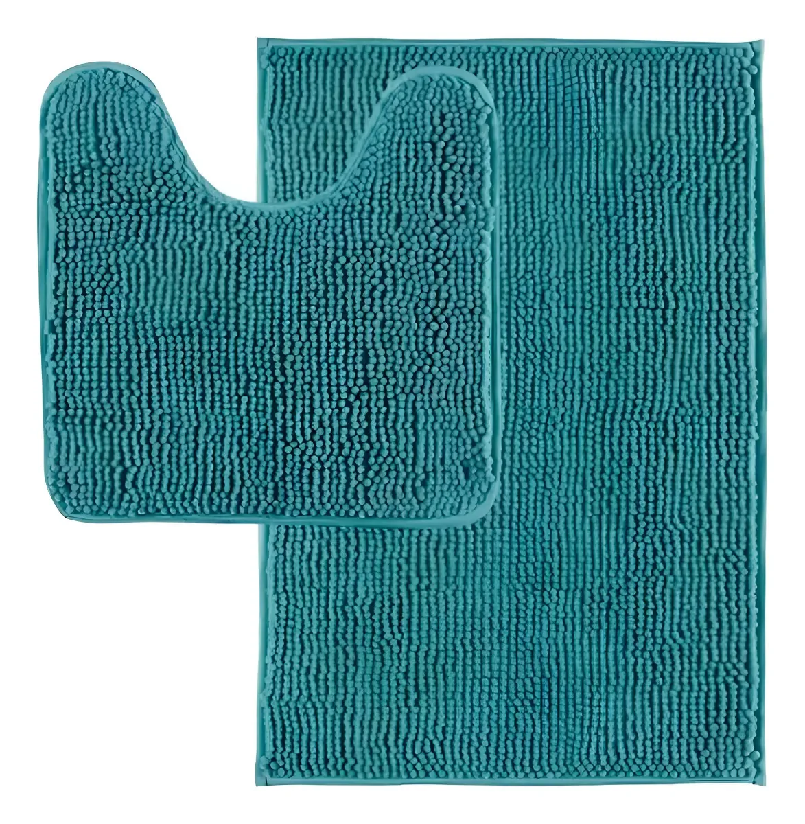 Jogo Tapete Banheiro Crochê Vitoria Antiderrapante Verde Água Absorvente