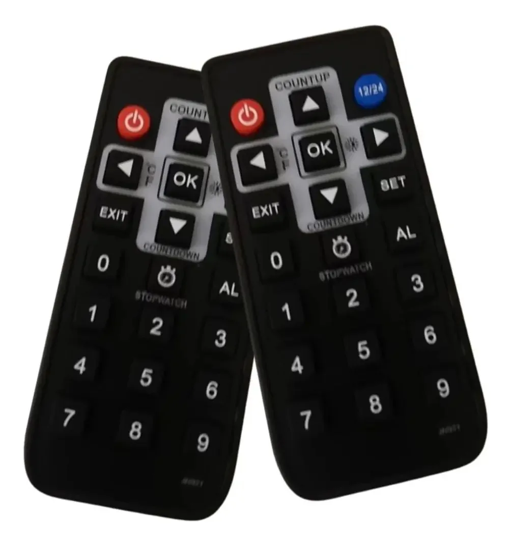 Controle Remoto Cronometro Relógio Led Digital Parede 2113 Cor Preto