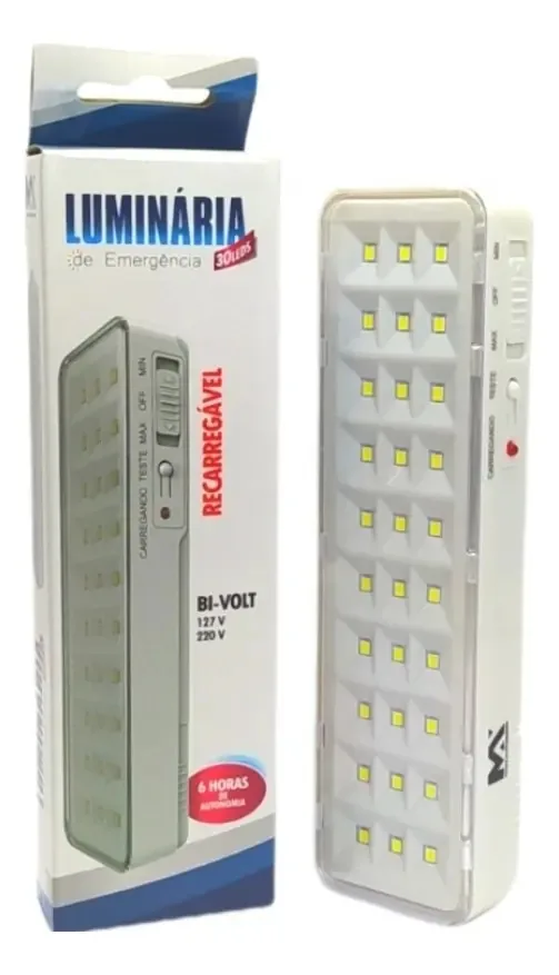 Luminária De Emergência Maxmidia Max-8831b
