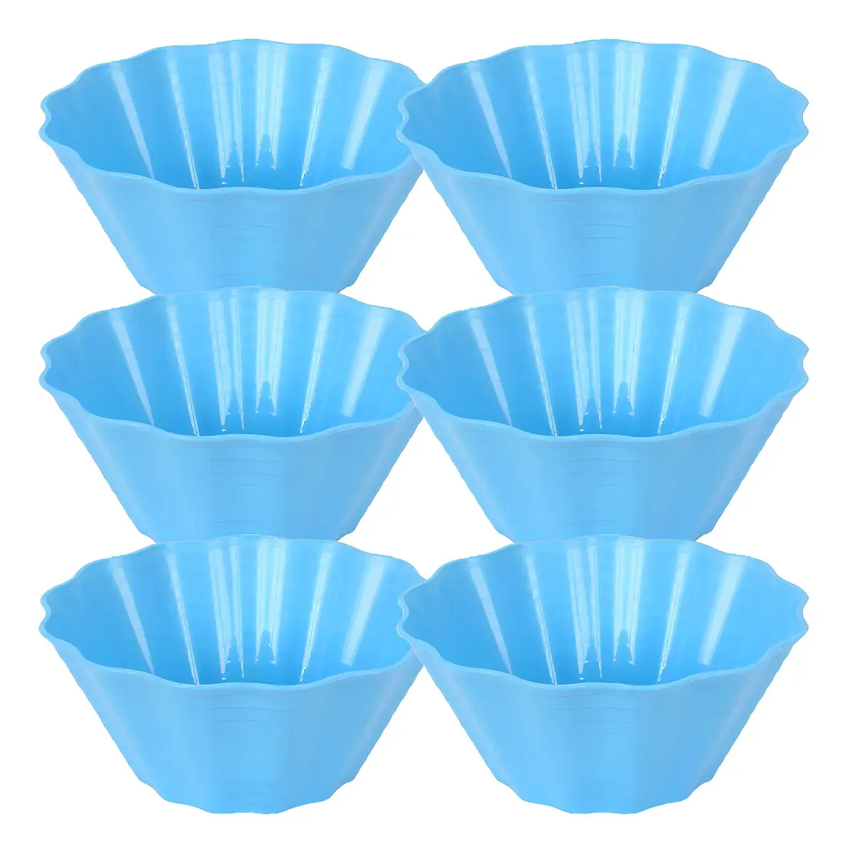 Kit 6 Tigelas Sobremesa Plástico Ercaplast Coloridas 300ml Cumbuca