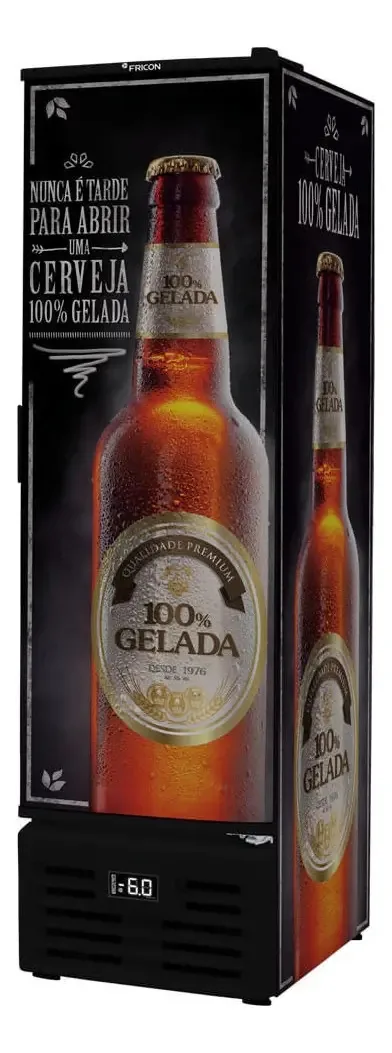 Cervejeira Porta Cega 284 Litros Fricon Vcfc284-2c000 Preto