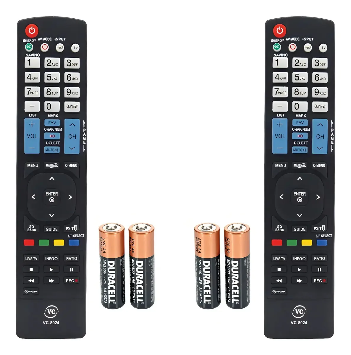 Kit Com 2 Controles Remotos Para Tv LG Vc-a8024