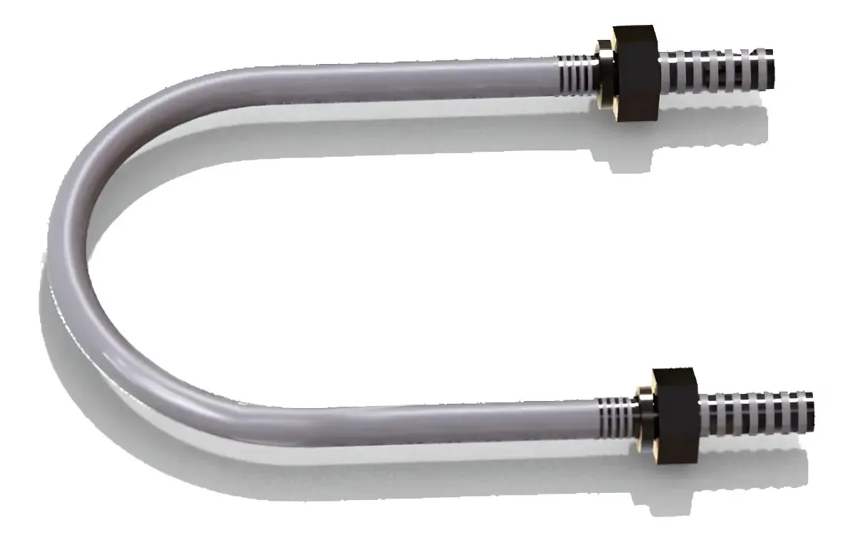 Abraçadeira Tipo U Para Vergalhão Perfilaço Cinza 8x3/8" - Kit Com 10 Peças