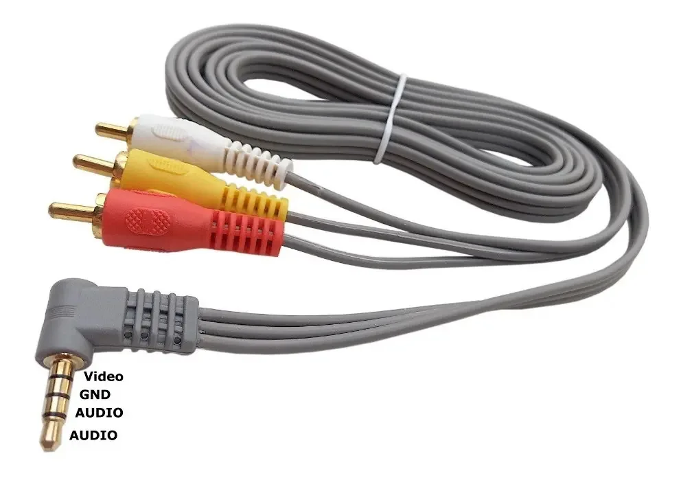 Cabo Para Raspberry E iPod Áudio E Vídeo Rca A/v 1.8mts