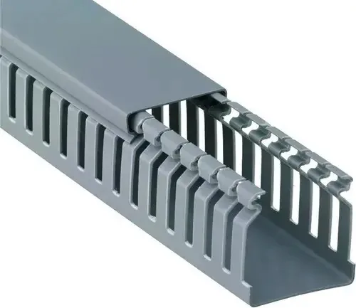 Canaleta Recorte Aberto Cinza 80x80mm 2 Metros - Dutoplast