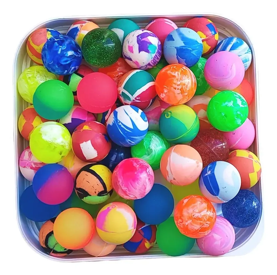 Bolinha Pula Pula Para Vending Machine 27mm, Pack Com 50 Unidades Sortidas – Mini Toys