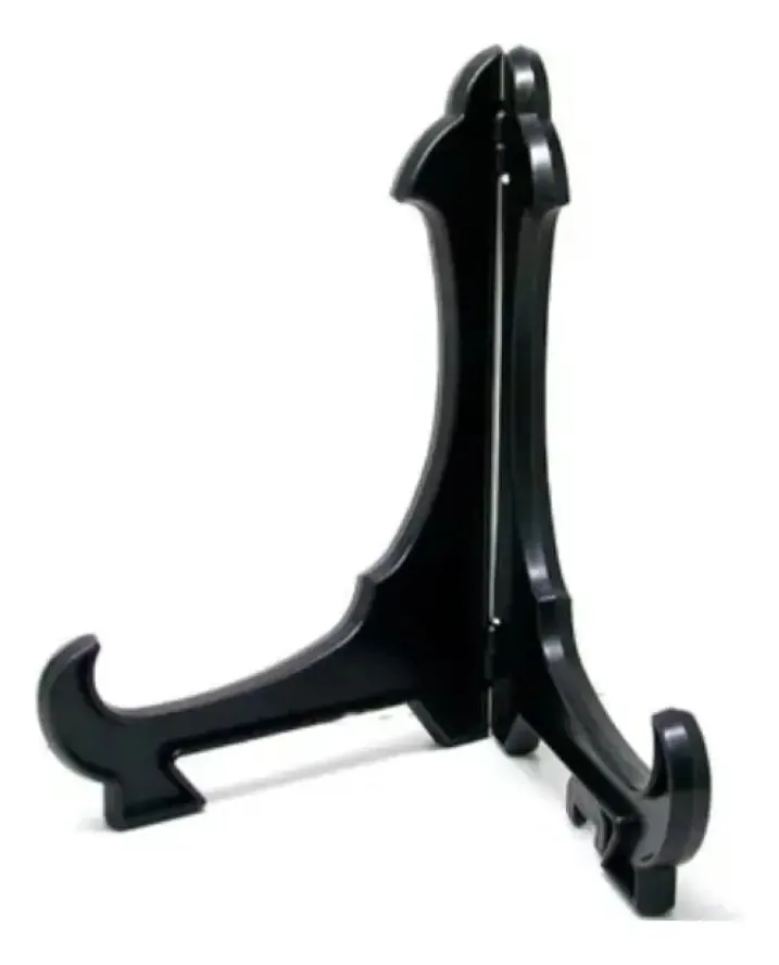 Kit Com 12 Peças Suporte Para Pratos E Azulejos Preto 10cm