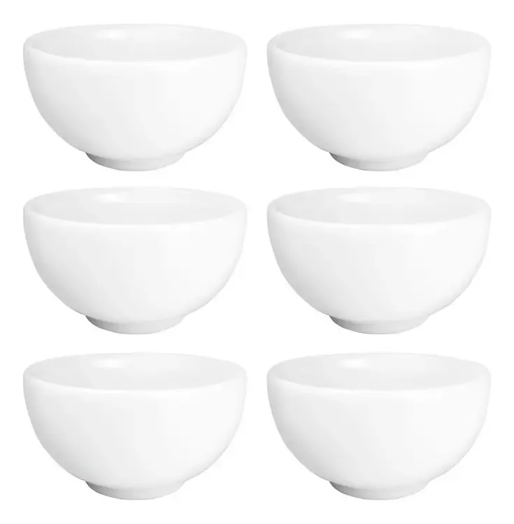 6 Tigelas Cumbuca Opaline Branca 650ml Sopas E Caldos