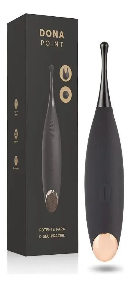 Estimulador Dona Point Vibrador Recarregável Cor Preto