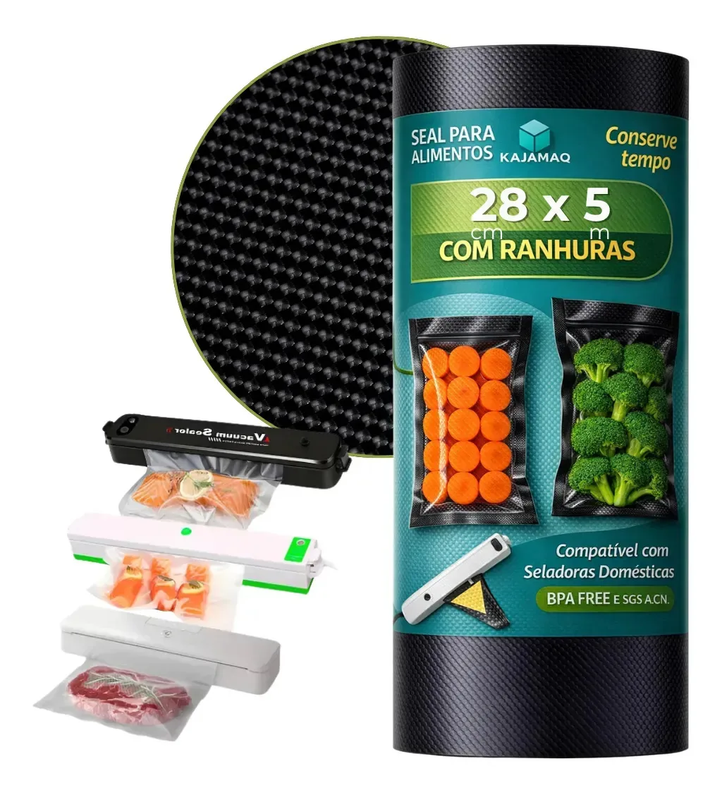 Saco Seladora A Vacuo 28cm Ranhura Gofrado Produto Qualidade