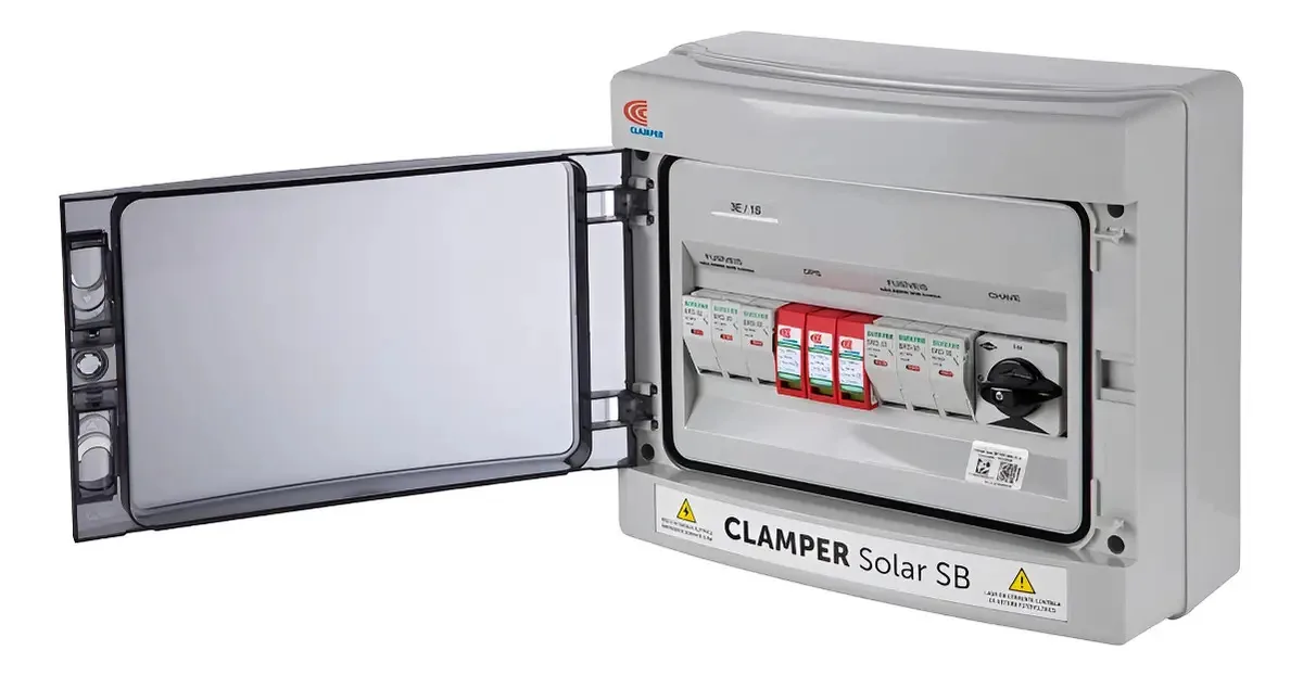 String Box Solar Clamper 1000V 13,3A 3 Entradas CC 1 Saída DPS