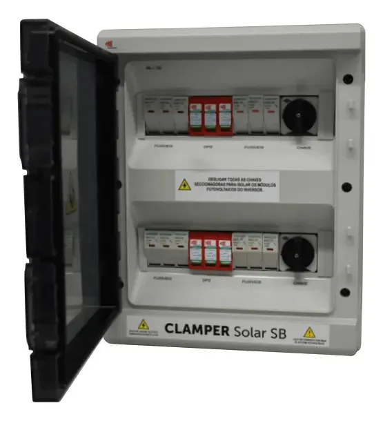 String Box Clamper Solar 1000V 13,3A 6 Entradas 2 Saídas IP65