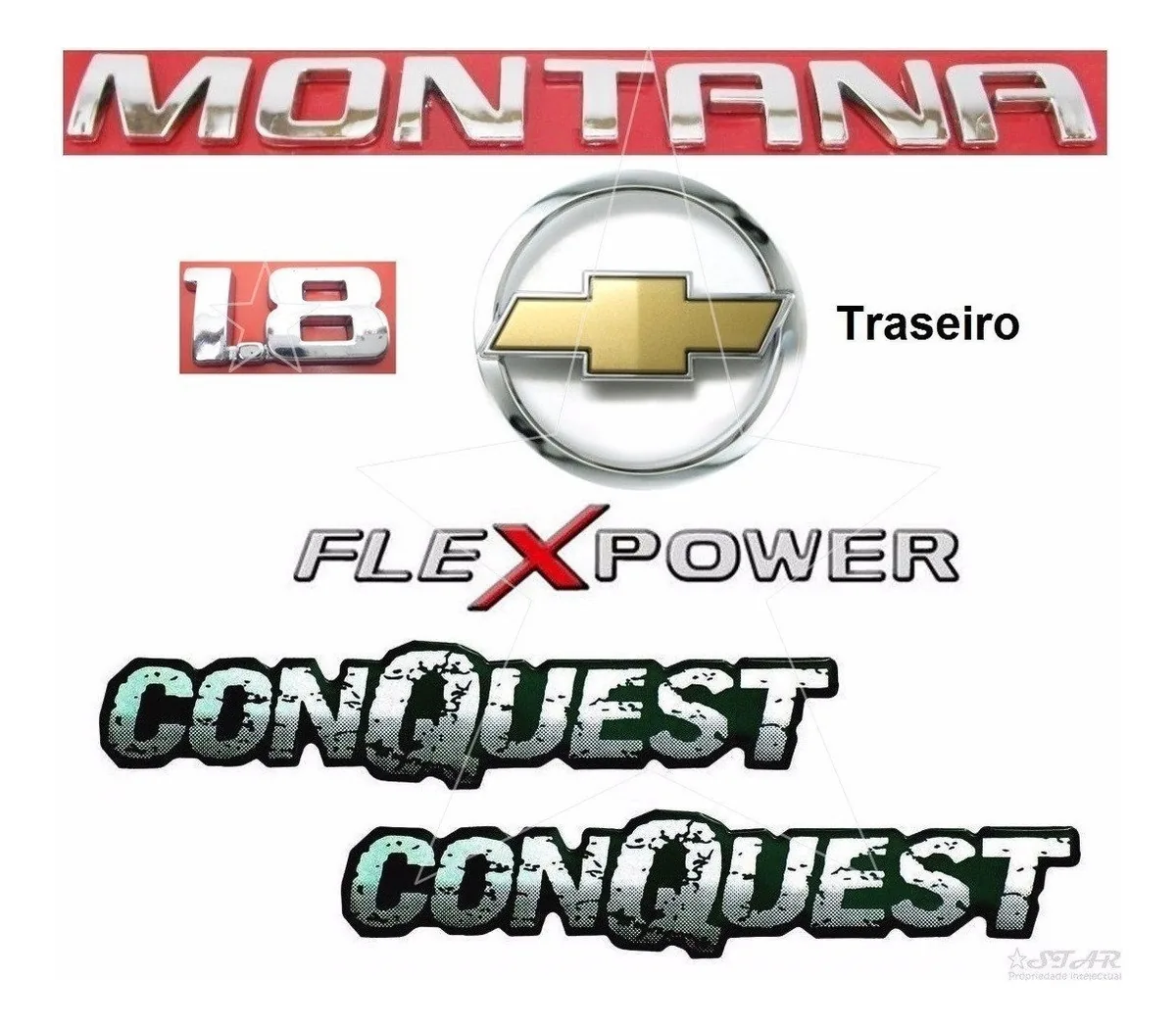 Emblemas Montana Conquest 1.8 Flexpower + Mala - 2007 À 2010