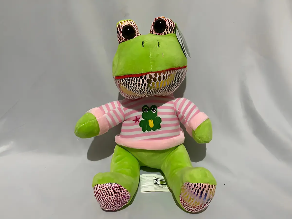 Sapo de Pelúcia Rosa Tuka Toy Sapinho 25cm Hipoalergênico