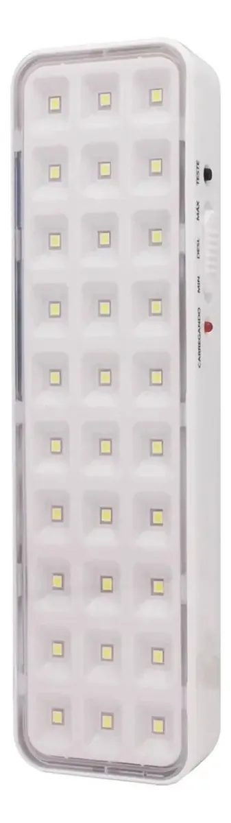 Luminaria De Emergencia, 30 X Led 2w, 100lm, 6500k, Bivolt Branco 3