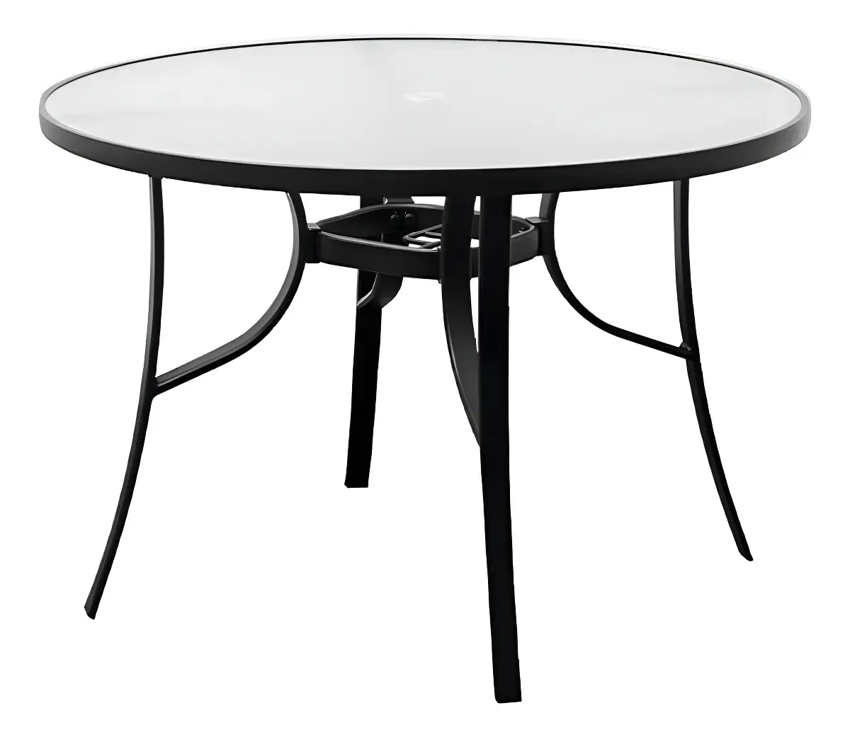 Mesa Para Jardim 107x107x71cm Macae Preto Fb