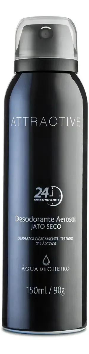 2 Desodorantes Attractive Masculino 150ml/90g Agua De Cheiro