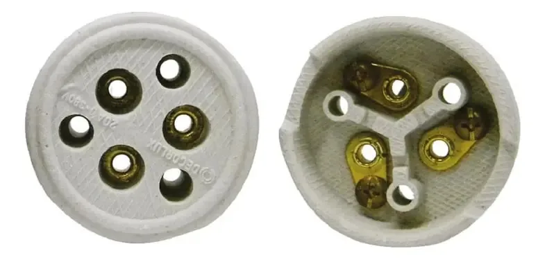 Tomada Porcelana Externa 3 Polos 30A Decorlux Branco