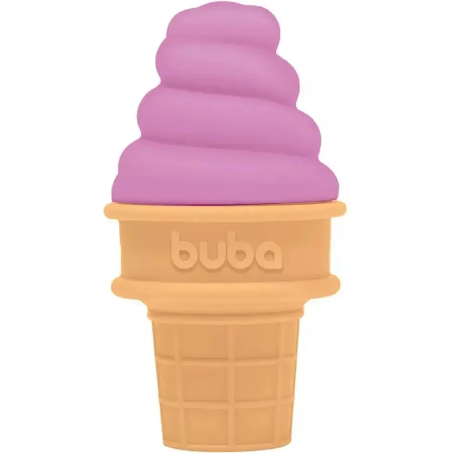 Mordedor De Silicone Sorvete - Buba Cor Rosa
