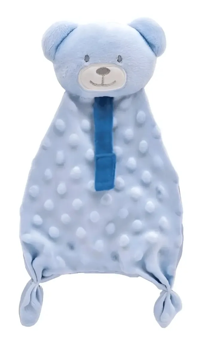 Naninha Com Ursinho E Prendedor De Chupeta Azul Buba