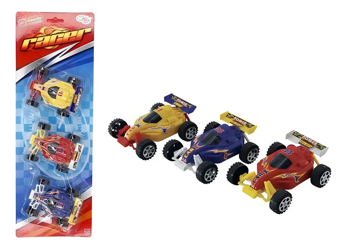 Carrinho A Friccao F1 3 Pecas Wellmix