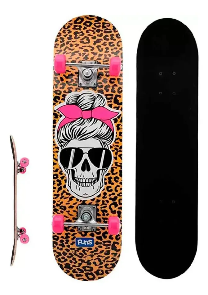 Skate Pink Skull 79 Cm X 20cm
