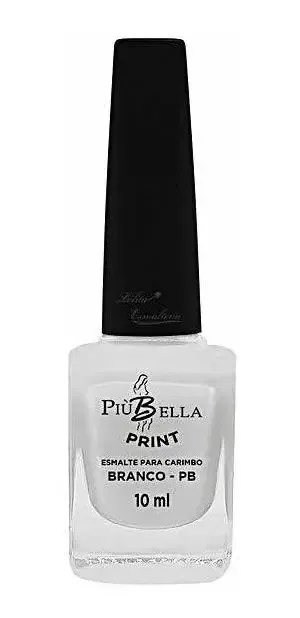 Esmalte Carimbo Branco Più Bella 10ml Decoração Unhas